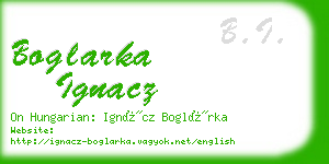 boglarka ignacz business card